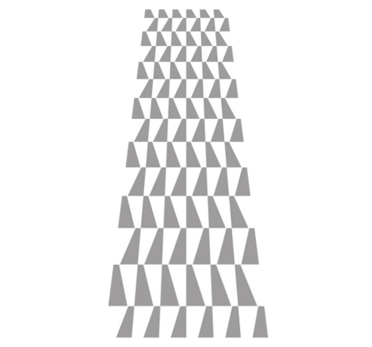 Bedroom vinyl rug in gray triangles - TenStickers