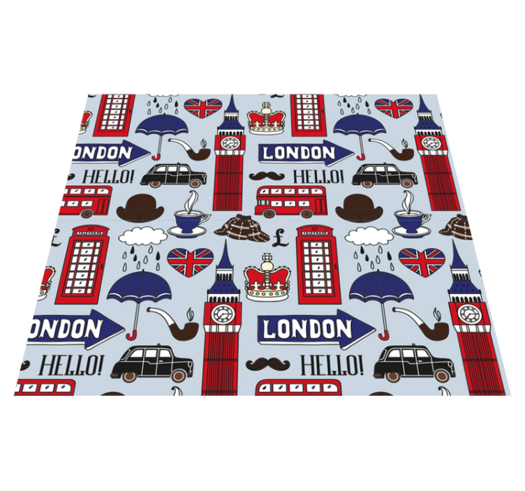 Bedroom vinyl rug best of british london - TenStickers