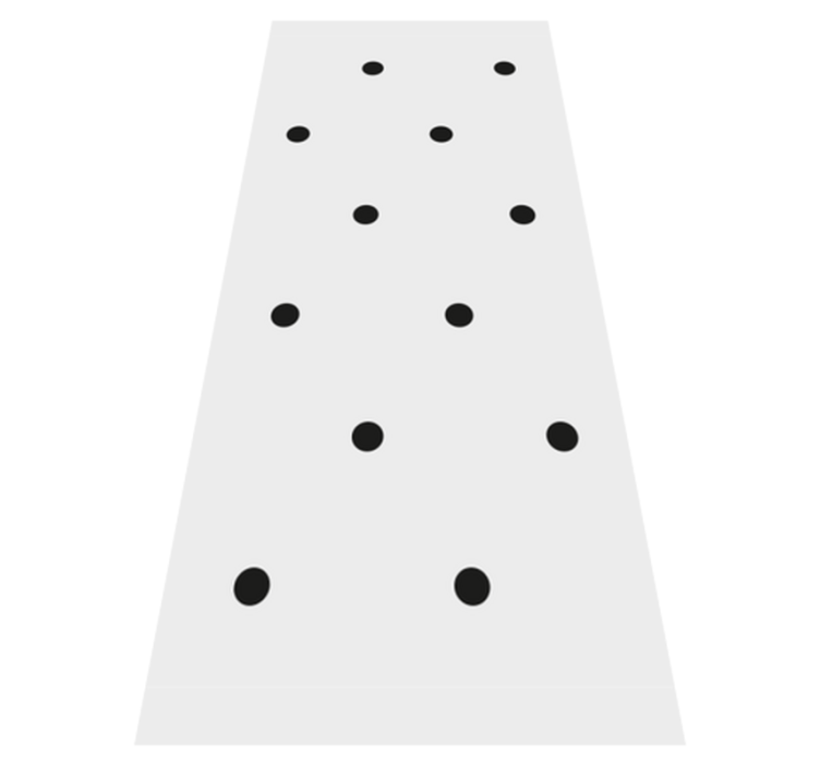 Bedroom vinyl rug with nordic style black dots - TenStickers