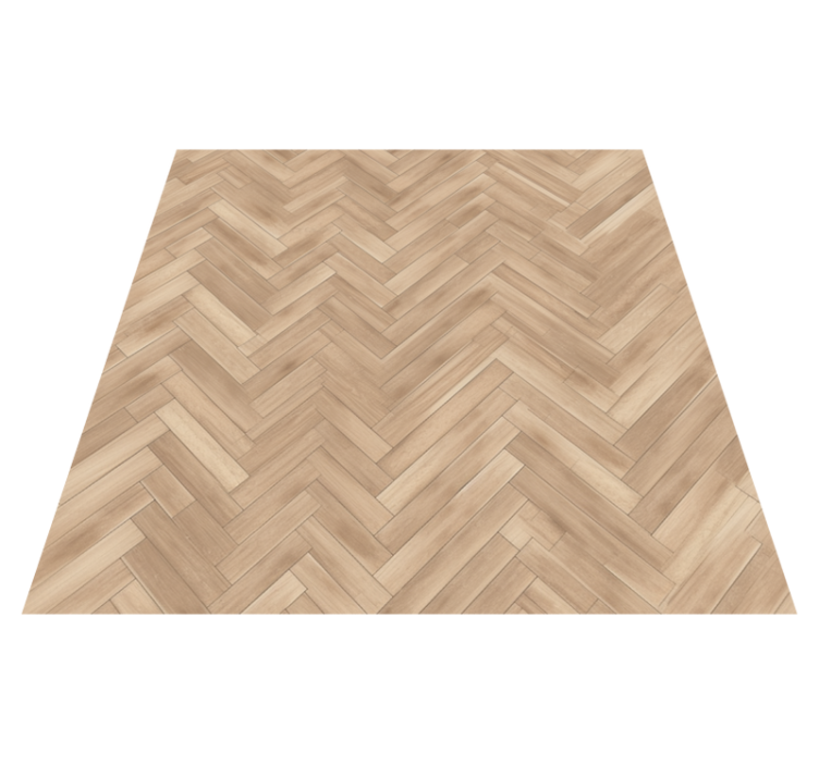 Bedroom vinyl rug with light wood finish - TenStickers