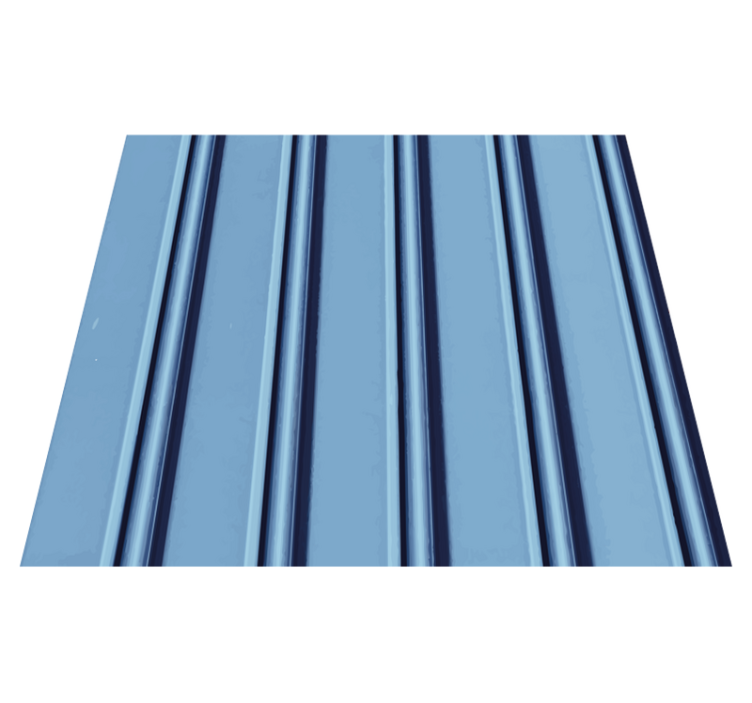 Light blue stripes on white vertical bedroom vinyl rug - TenStickers