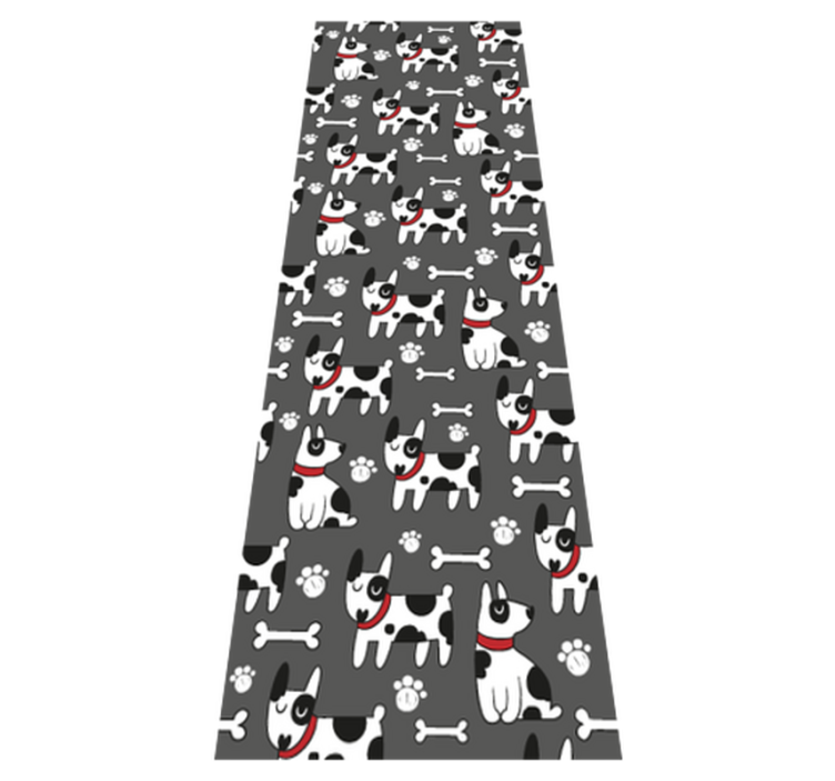 Bedroom vinyl rug featuring a fantastic dog design - TenStickers