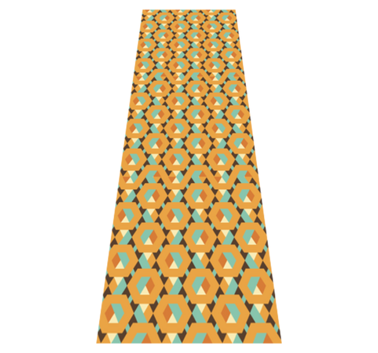 Bedroom vinyl rug with geometric serene shapes - TenStickers