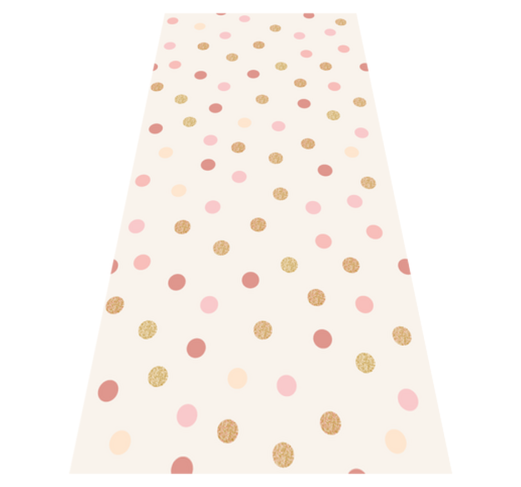 Bedroom vinyl rug with light pink dotted pattern - TenStickers