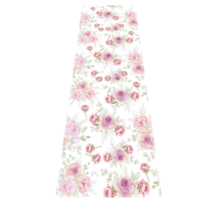 Pink and wild pattern bedroom vinyl rug - TenStickers