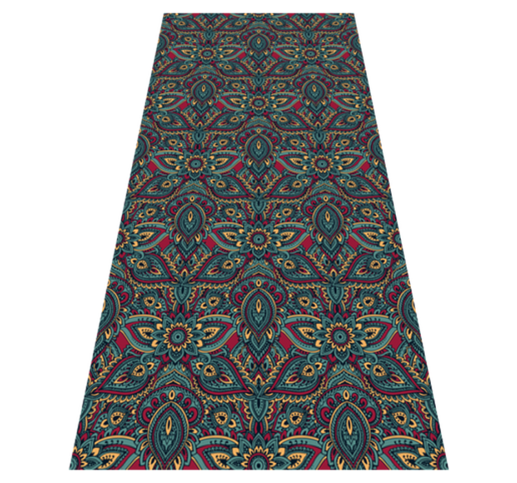 Bedroom vinyl rug with native american pattern - TenStickers