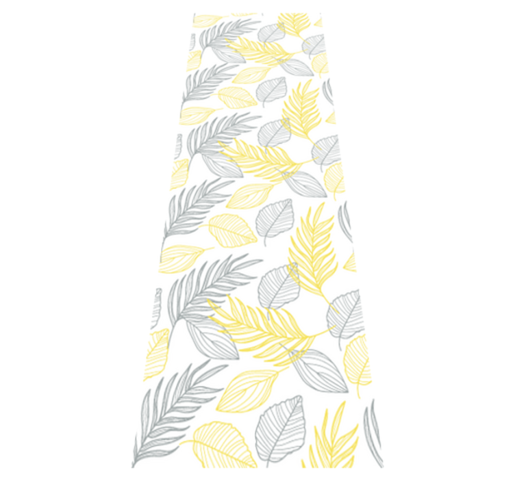 Bedroom vinyl rug in pantone leaf design - TenStickers