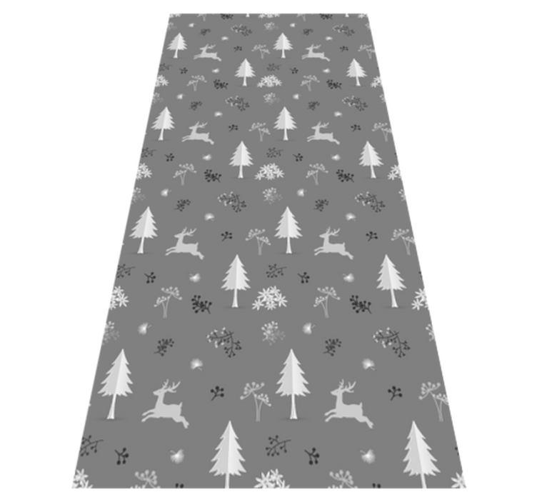 Bedroom vinyl rug grey stags - TenStickers