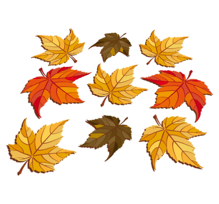 Nature vinyl rug autumn leaf decorative vinyl - TenStickers