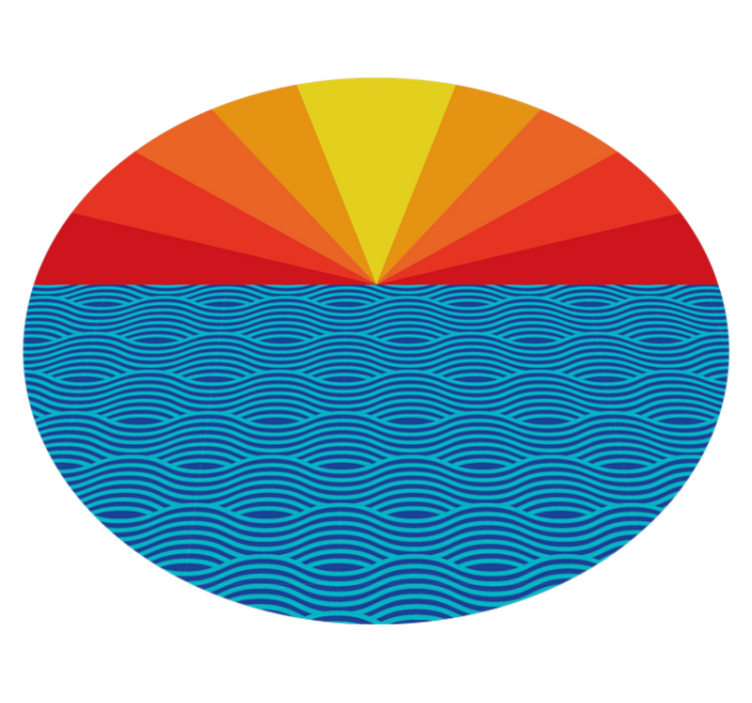 Nature vinyl rug vintage sunset design - TenStickers