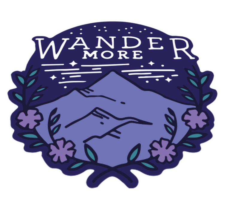 Nature vinyl rug hiking in mountains style - TenStickers