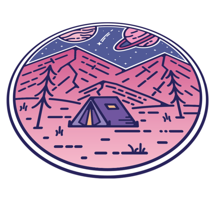 Nature vinyl rug camping adventure design - TenStickers