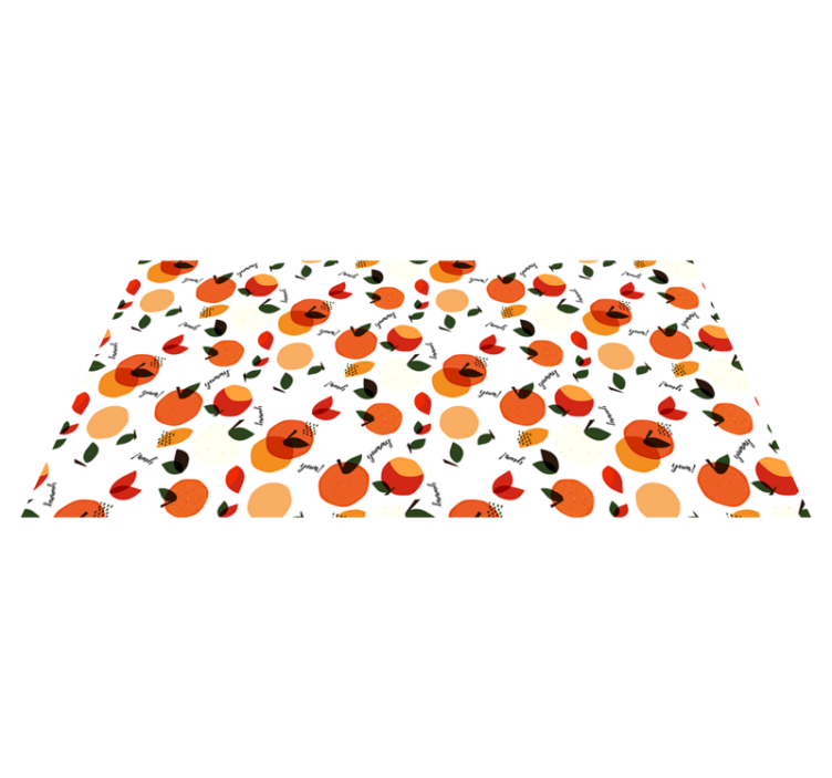Nature vinyl rug fruit inspired design - TenStickers