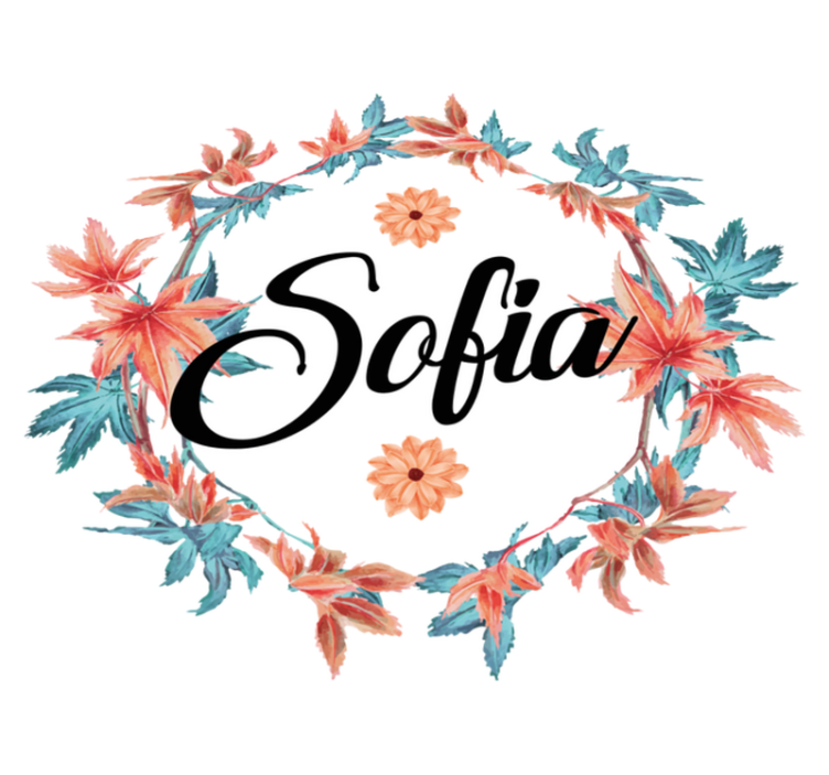 Floral vinyl rug with autumn flower crown design - TenStickers