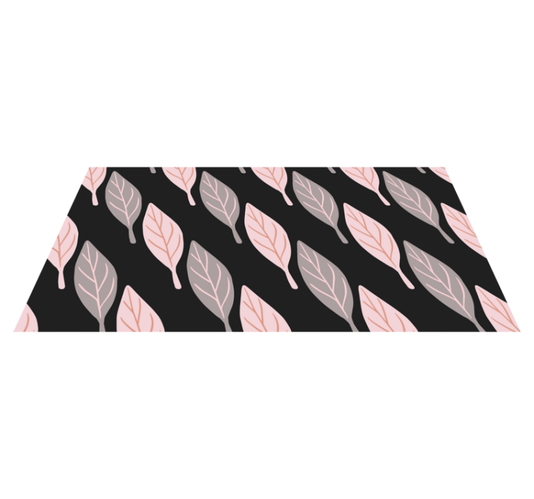 Floral vinyl rug with chic leaf design - TenStickers
