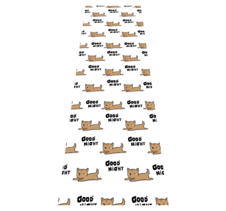 Bedroom vinyl rug with adorable dog napping - TenStickers
