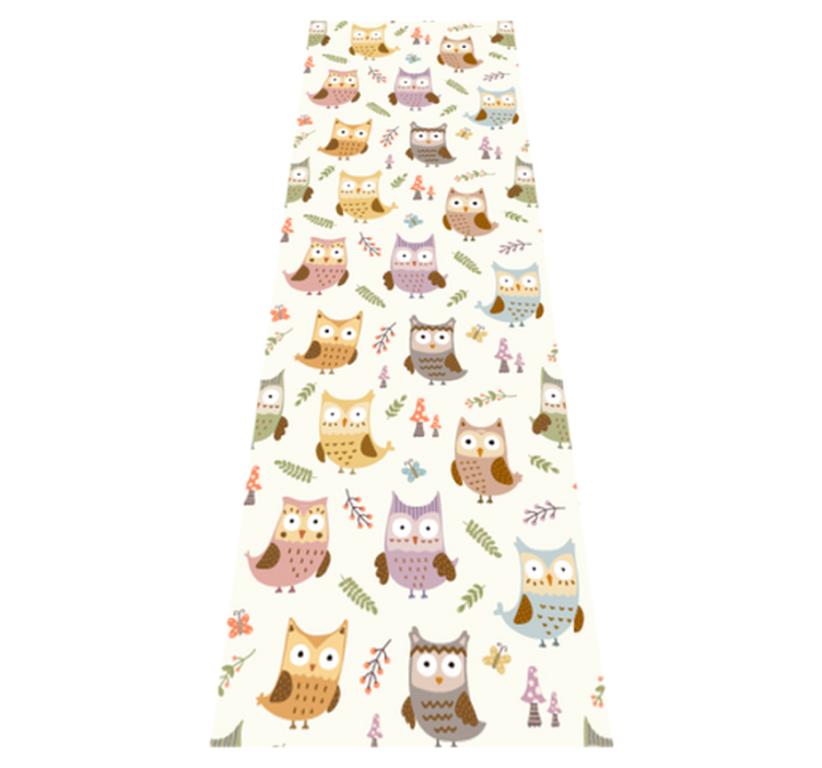 Cute design owls with jobs bedroom vinyl rug - TenStickers
