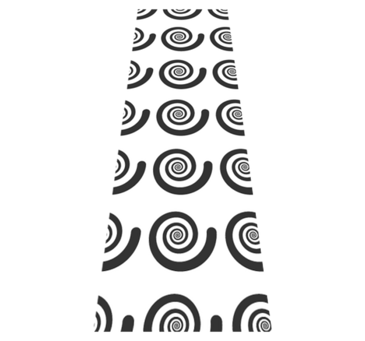Black and white spiral bedroom vinyl rug - TenStickers