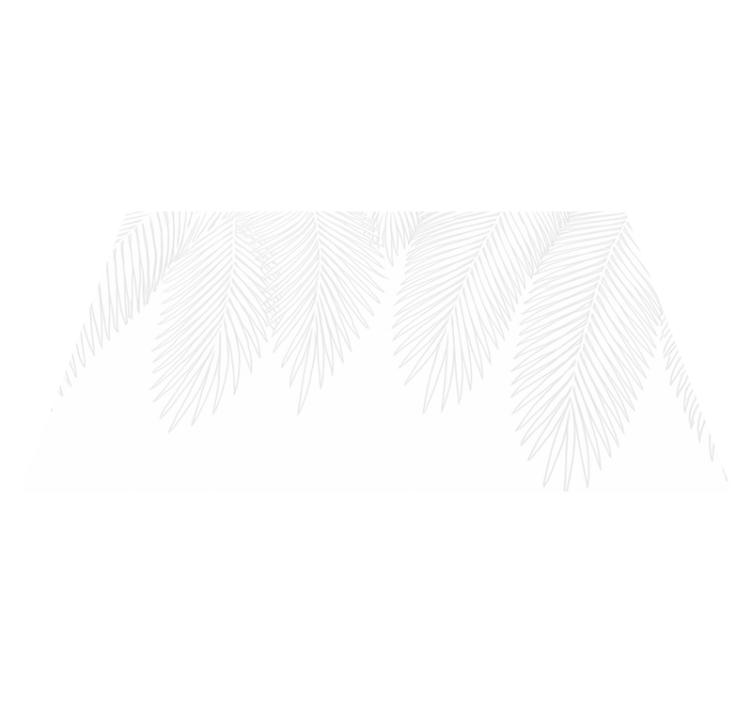 Neutral palm bedroom vinyl rug - TenStickers