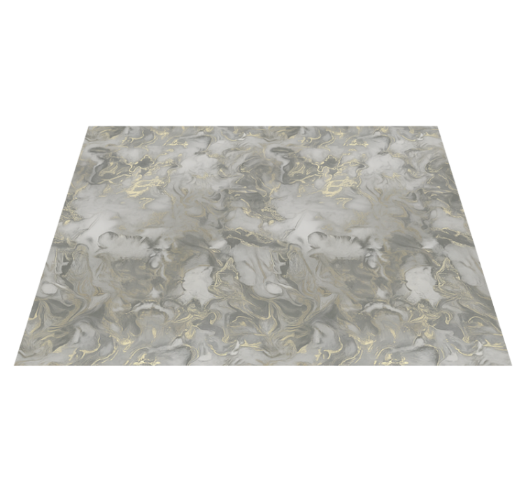 Grey liquid marble with metallic bedroom vinyl rug - TenStickers