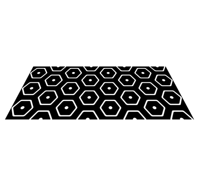 Geometric vinyl rug with minimalist geometric pattern - TenStickers