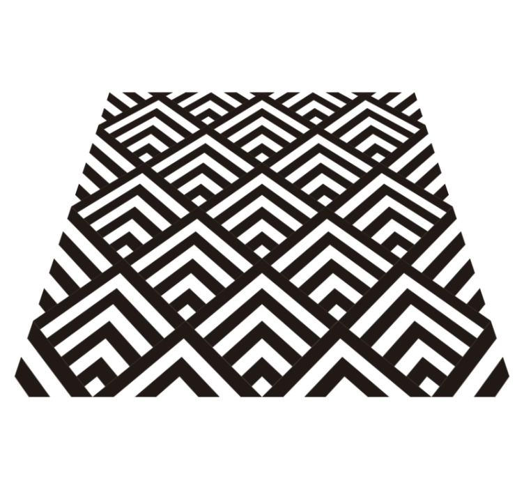 Geometric vinyl rug with diamond pattern - TenStickers