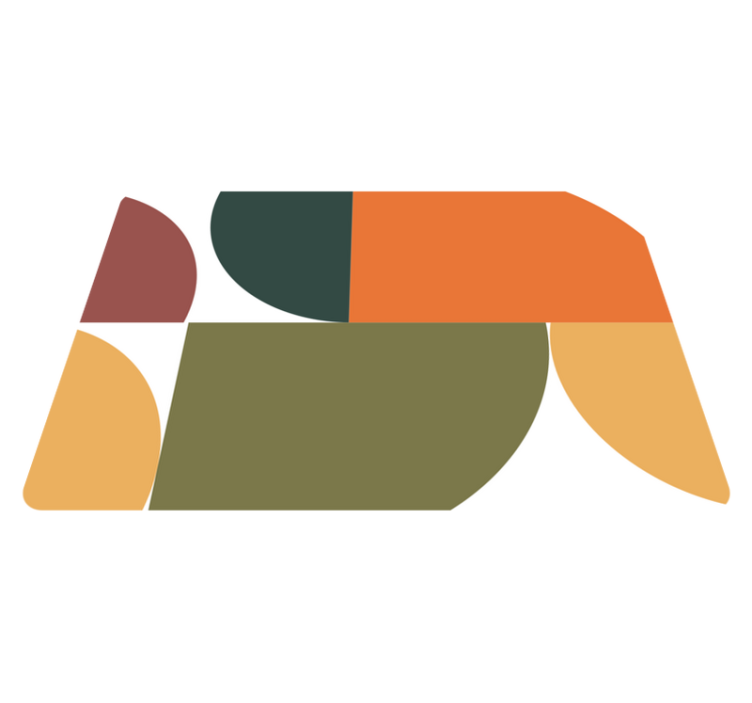 Geometric vinyl rug in abstract geometric art - TenStickers