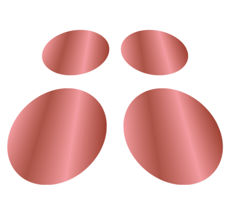 Geometric vinyl rug in rose gold polka dot - TenStickers