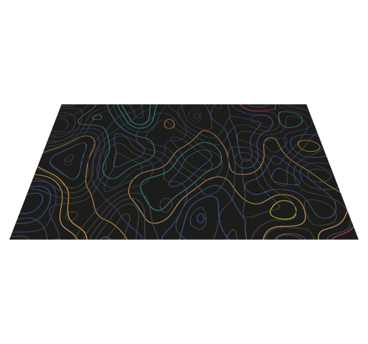 Geometric vinyl rug with multicolored shapes - TenStickers
