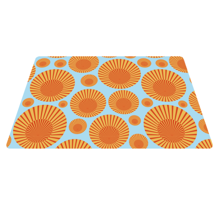 Geometric vinyl rug 70's sunshine design - TenStickers