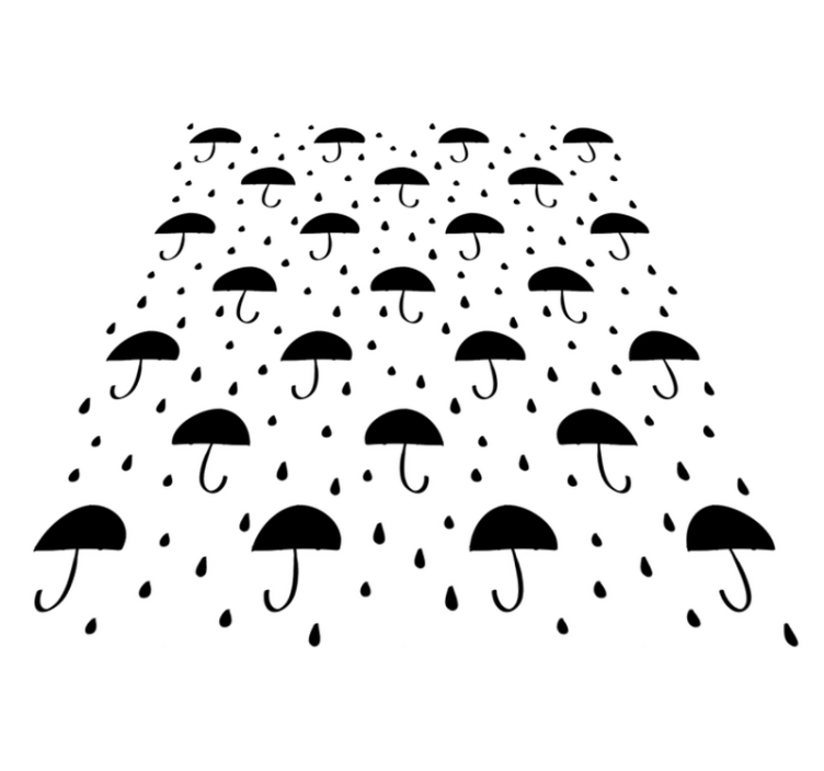 Geometric vinyl rug with raindrop confetti design - TenStickers