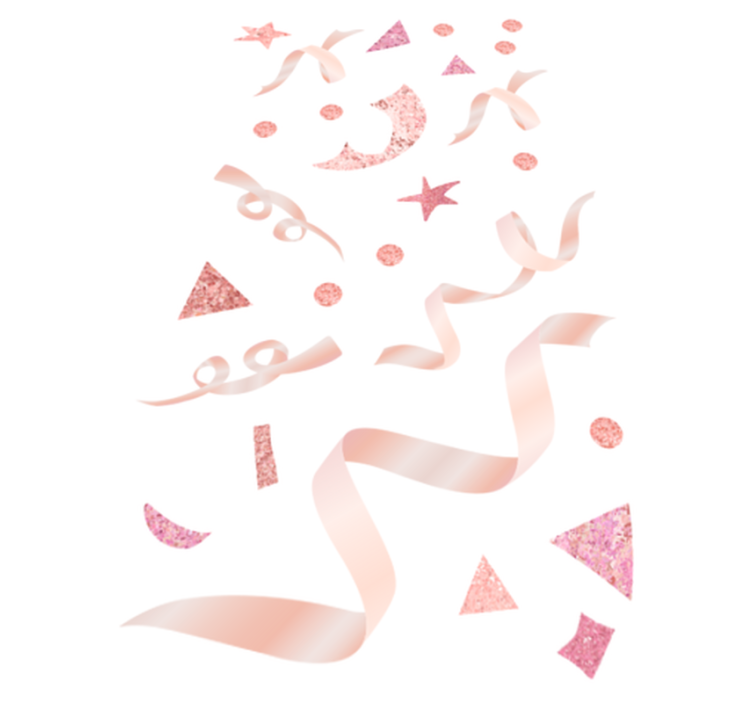 Geometric vinyl rug in light pink confetti - TenStickers