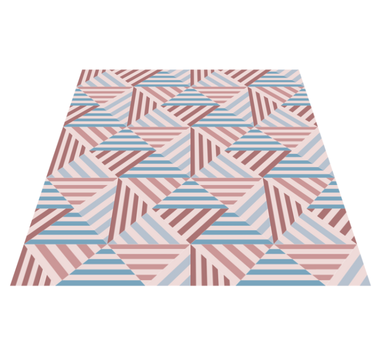 Geometric vinyl rug with abstract triangles design - TenStickers