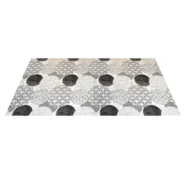 Geometric vinyl rug with oriental pattern - TenStickers