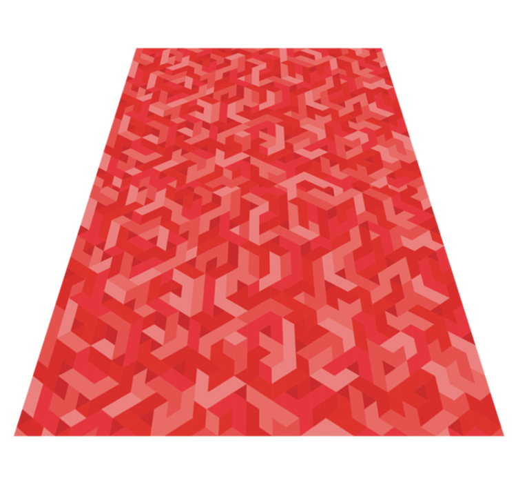 Geometric vinyl rug with complex pattern design - TenStickers