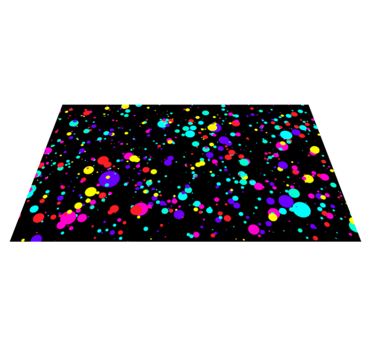 Geometric vinyl rug colorful bubble design - TenStickers