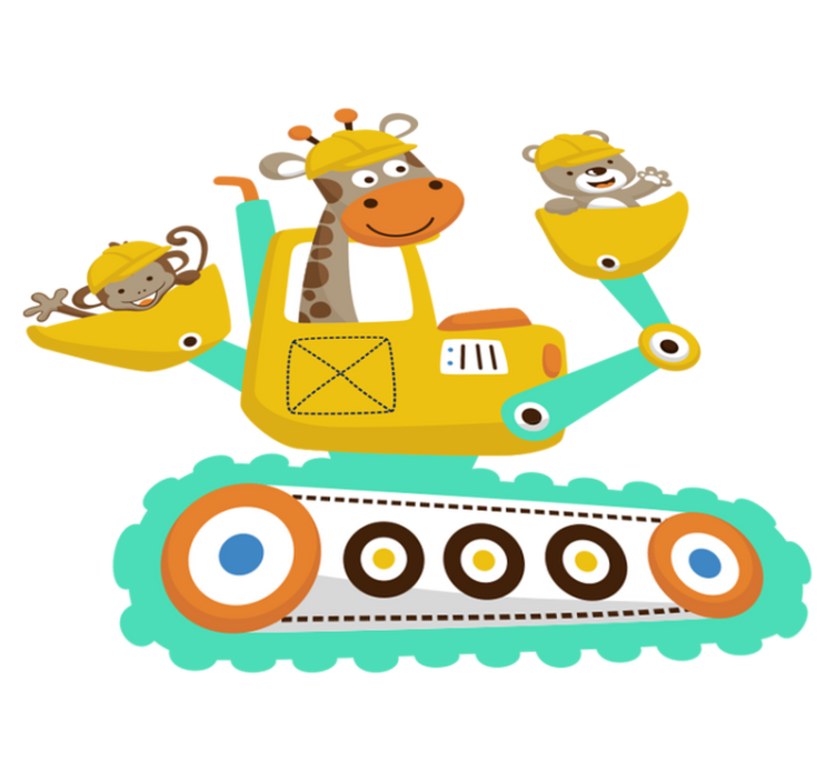 Kids vinyl rug with animal print - TenStickers