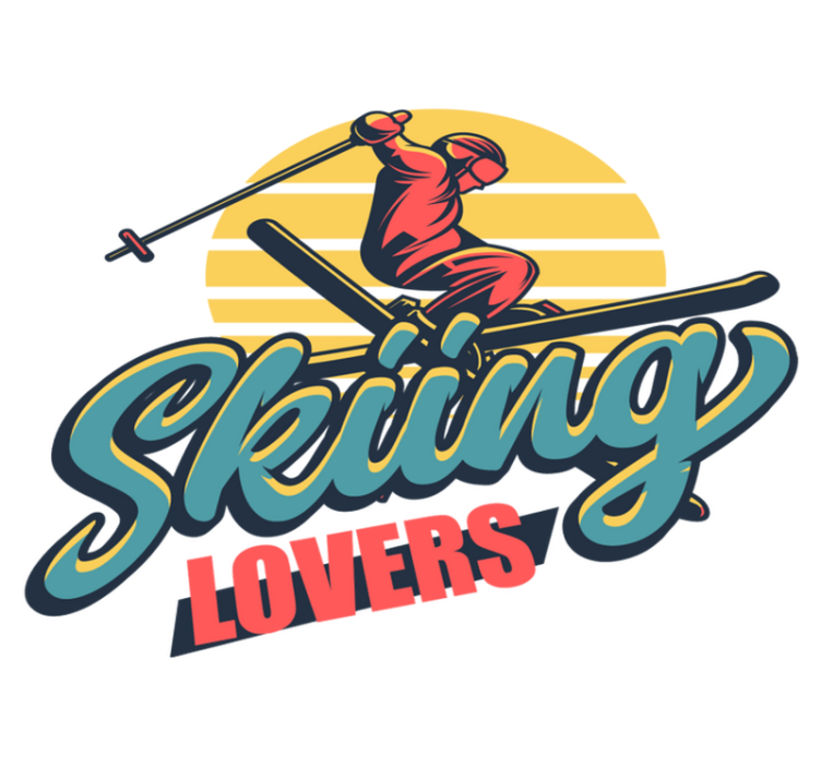 Skiing lovers bedroom vinyl rug - TenStickers