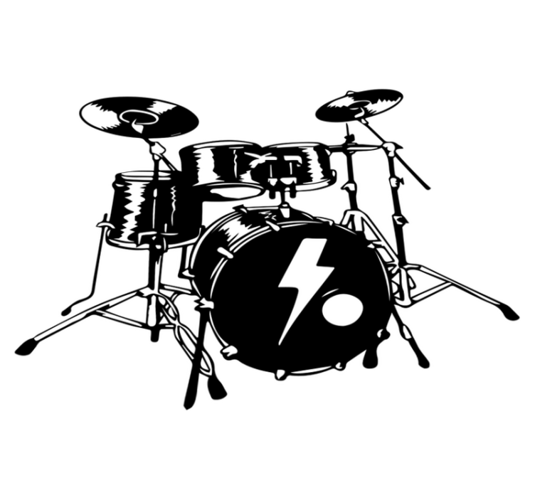 Bedroom vinyl rug with battery on a white background - TenStickers