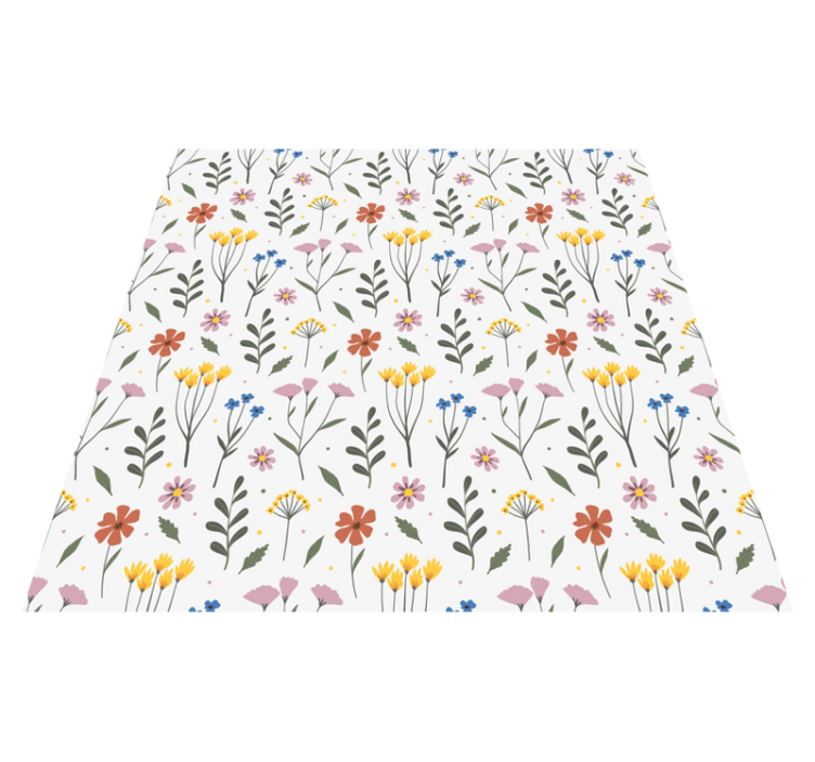 Bedroom vinyl rug with garden multicolor flowers - TenStickers