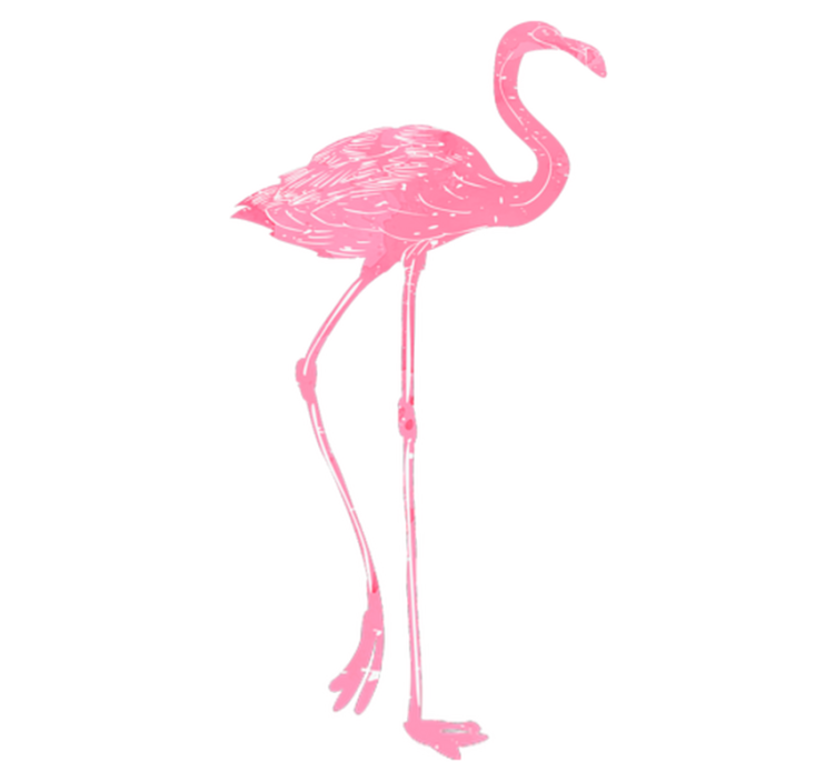 Bedroom vinyl rug watercolor flamenco design - TenStickers