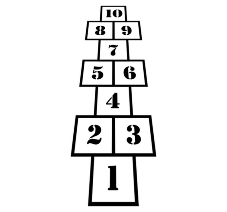 Game vinyl rug modern hopscotch design - TenStickers