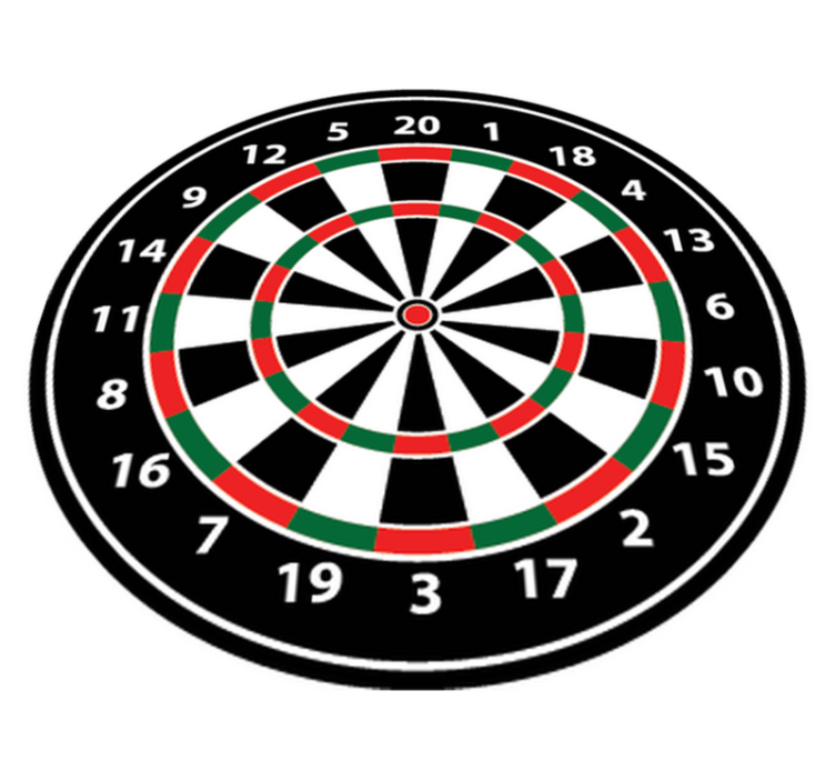 Game vinyl rug dartboard sticker - TenStickers