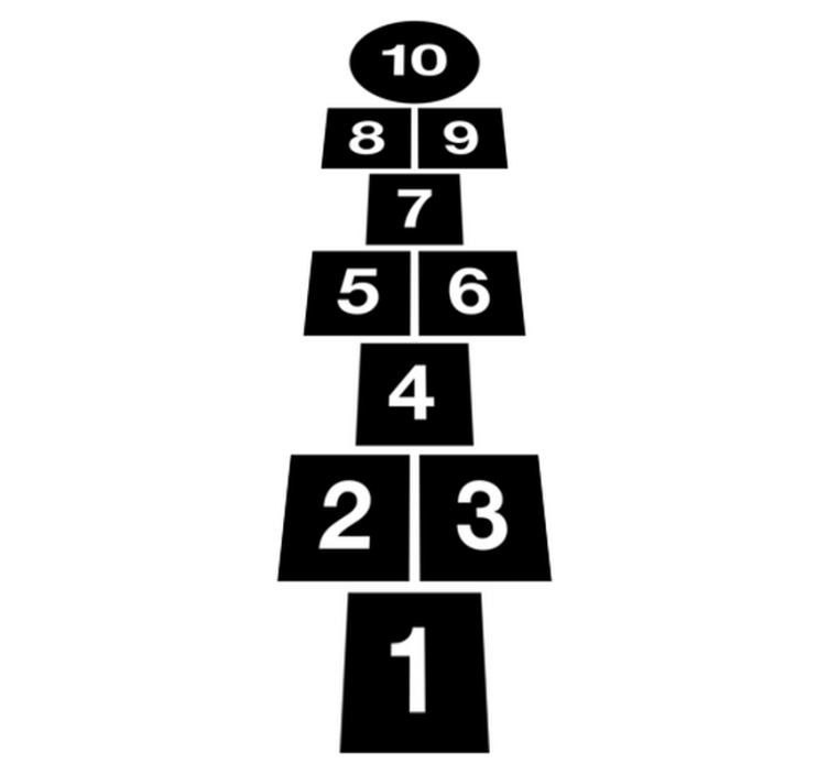 Game vinyl rug hopscotch squares design - TenStickers