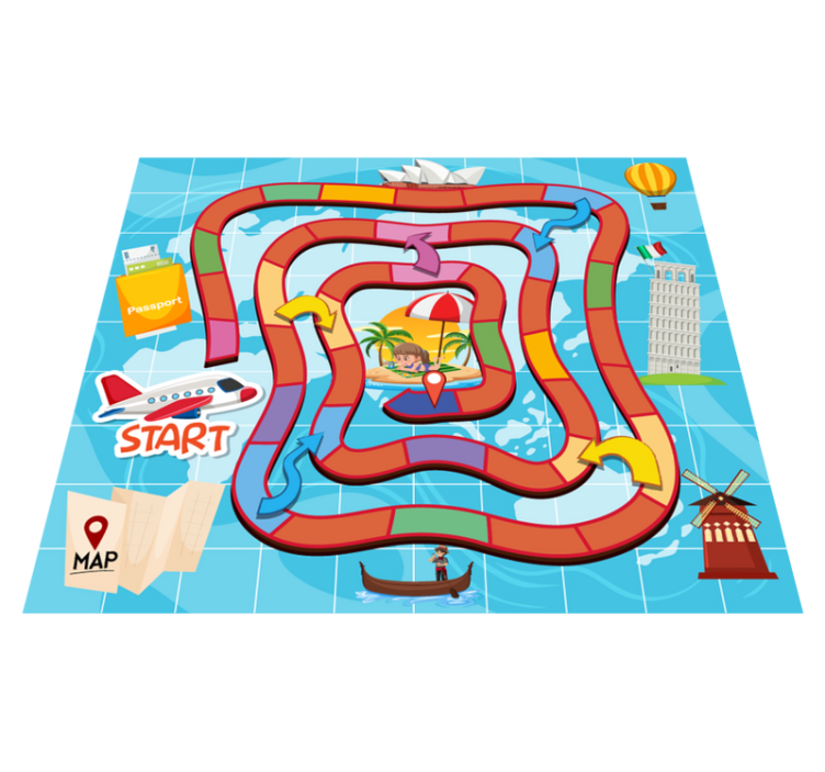 Game vinyl rug for board game adventures - TenStickers
