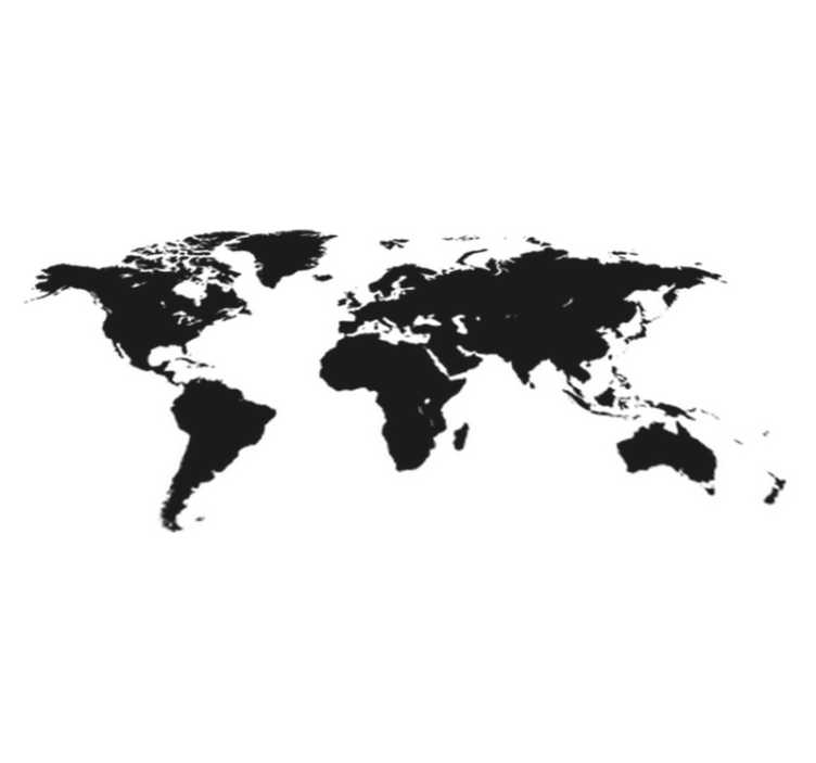 World map vinyl rug decorative world map vinyl rug - TenStickers