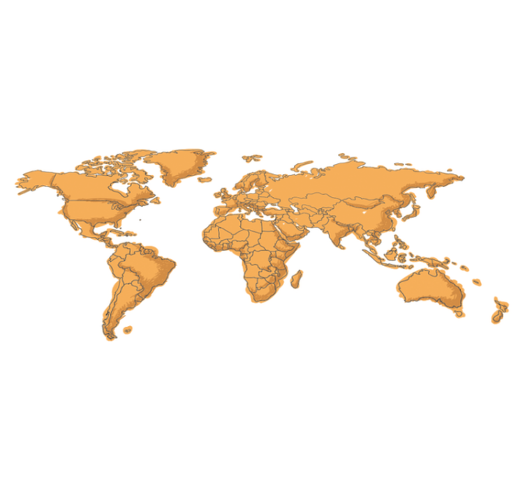 World map vinyl rug for kids' room - TenStickers