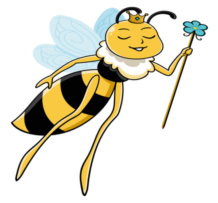 Kids vinyl rug with charming fairy bee design - TenStickers