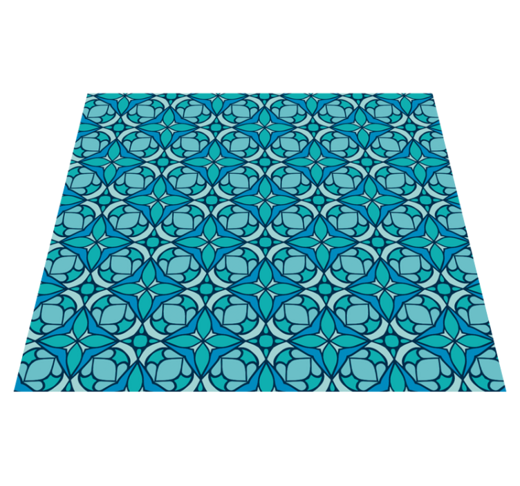 Blue bathroom wallpaper bathroom vinyl rug - TenStickers
