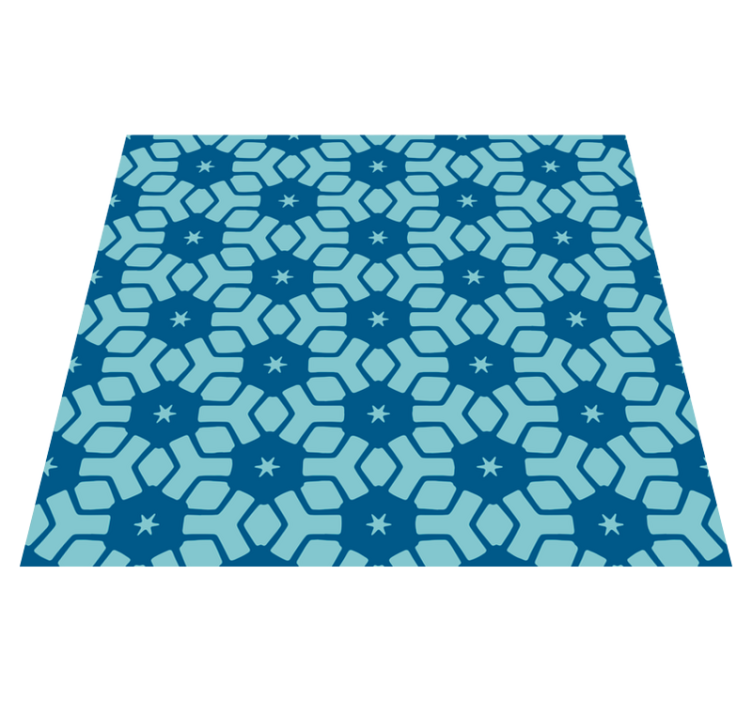 Bathroom vinyl rug blue tiles design - TenStickers